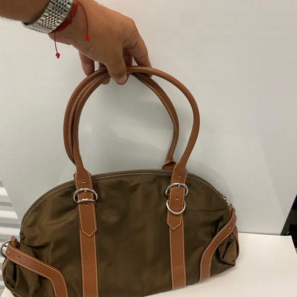 PRADA Brown Nylon and Leather Shoulder handbag - Picture 4 of 9